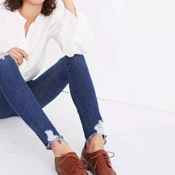 MADEWELL 9" High-Rise Skinny Jeans: Destructed Edition - Picture 3 of 14